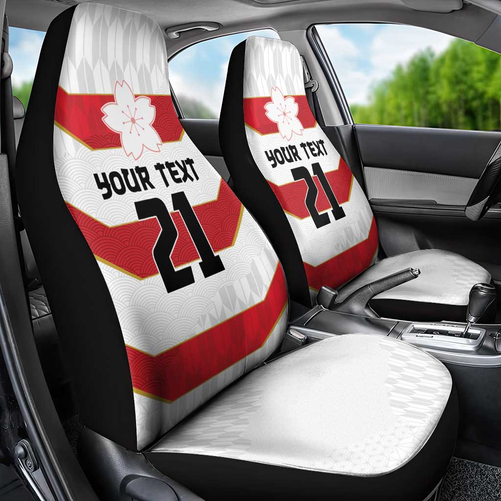 Japan Pacific Rugby 2022-23 Custom Car Seat Cover Red Sakura Japanese Wave Pattern LT9 - Polynesian Pride