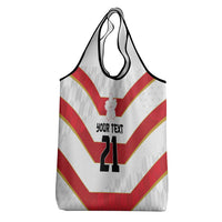 Japan Pacific Rugby 2022-23 Custom Grocery Bag Red Sakura Japanese Wave Pattern LT9 - Polynesian Pride