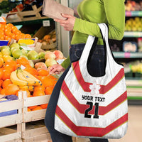 Japan Pacific Rugby 2022-23 Custom Grocery Bag Red Sakura Japanese Wave Pattern LT9 - Polynesian Pride