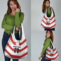Japan Pacific Rugby 2022-23 Custom Grocery Bag Red Sakura Japanese Wave Pattern LT9 - Polynesian Pride