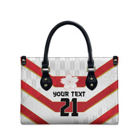 Japan Pacific Rugby 2022-23 Custom Leather Bag Red Sakura Japanese Wave Pattern LT9 - Polynesian Pride