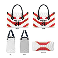 Japan Pacific Rugby 2022-23 Custom Leather Bag Red Sakura Japanese Wave Pattern LT9 - Polynesian Pride