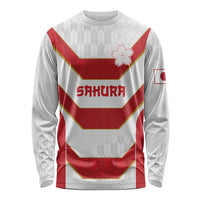 Japan Pacific Rugby 2022-23 Custom Long Sleeve Shirt Red Sakura Japanese Wave Pattern LT9 Unisex Red - Polynesian Pride