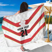 Japan Pacific Rugby 2022-23 Custom Sarong Red Sakura Japanese Wave Pattern LT9 One Size 44 x 66 inches Red - Polynesian Pride