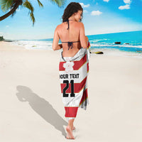 Japan Pacific Rugby 2022-23 Custom Sarong Red Sakura Japanese Wave Pattern LT9 - Polynesian Pride