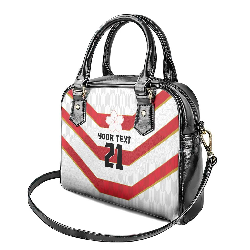 Japan Pacific Rugby 2022-23 Custom Shoulder Handbag Red Sakura Japanese Wave Pattern LT9 - Polynesian Pride