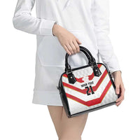 Japan Pacific Rugby 2022-23 Custom Shoulder Handbag Red Sakura Japanese Wave Pattern LT9 - Polynesian Pride