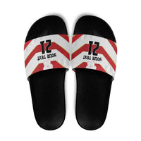 Japan Pacific Rugby 2022-23 Custom Slide Sandals Red Sakura Japanese Wave Pattern LT9 Red - Polynesian Pride