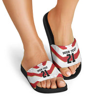 Japan Pacific Rugby 2022-23 Custom Slide Sandals Red Sakura Japanese Wave Pattern LT9 - Polynesian Pride