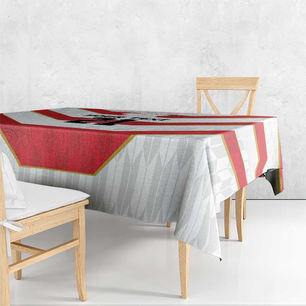 Japan Pacific Rugby 2022-23 Custom Tablecloth Red Sakura Japanese Wave Pattern LT9 - Polynesian Pride