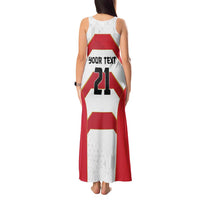 Japan Pacific Rugby 2022-23 Custom Tank Maxi Dress Red Sakura Japanese Wave Pattern LT9 - Polynesian Pride