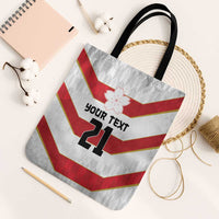 Japan Pacific Rugby 2022-23 Custom Tote Bag Red Sakura Japanese Wave Pattern LT9 Black Strap One Size Red - Polynesian Pride