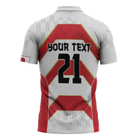 Japan Pacific Rugby 2022-23 Custom Zipper Polo Shirt Red Sakura Japanese Wave Pattern LT9 - Polynesian Pride