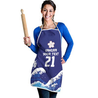 Japan Pacific Rugby Custom Apron Go Sakura Japanese Wave Pattern LT9 - Polynesian Pride
