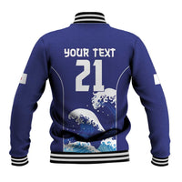 Japan Pacific Rugby Custom Baseball Jacket Go Sakura Japanese Wave Pattern LT9 - Polynesian Pride