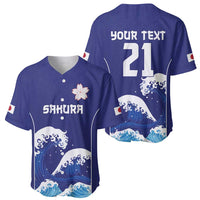 Japan Pacific Rugby Custom Baseball Jersey Go Sakura Japanese Wave Pattern LT9 - Polynesian Pride