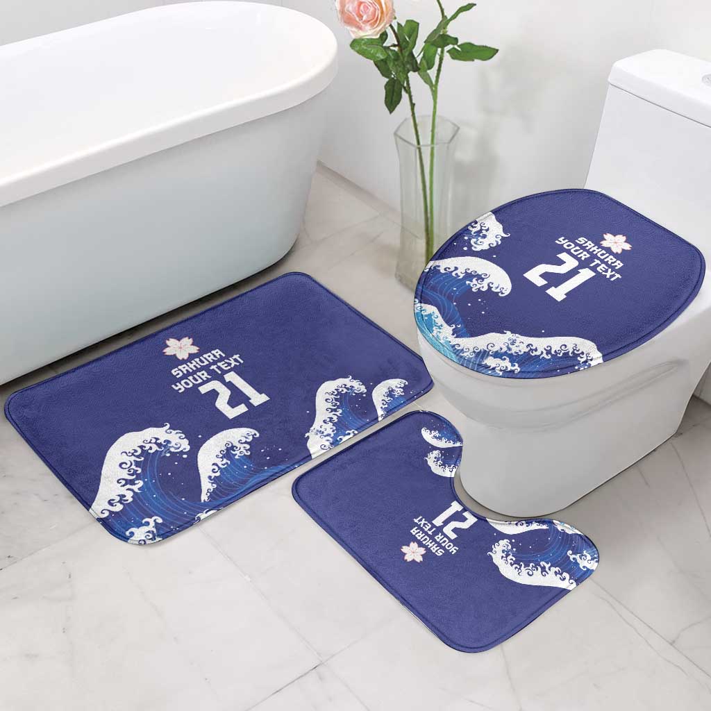 Japan Pacific Rugby Custom Bathroom Set Go Sakura Japanese Wave Pattern LT9 - Polynesian Pride