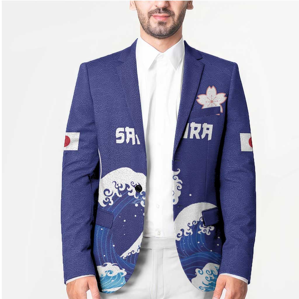 Japan Pacific Rugby Custom Blazer Go Sakura Japanese Wave Pattern LT9 - Polynesian Pride