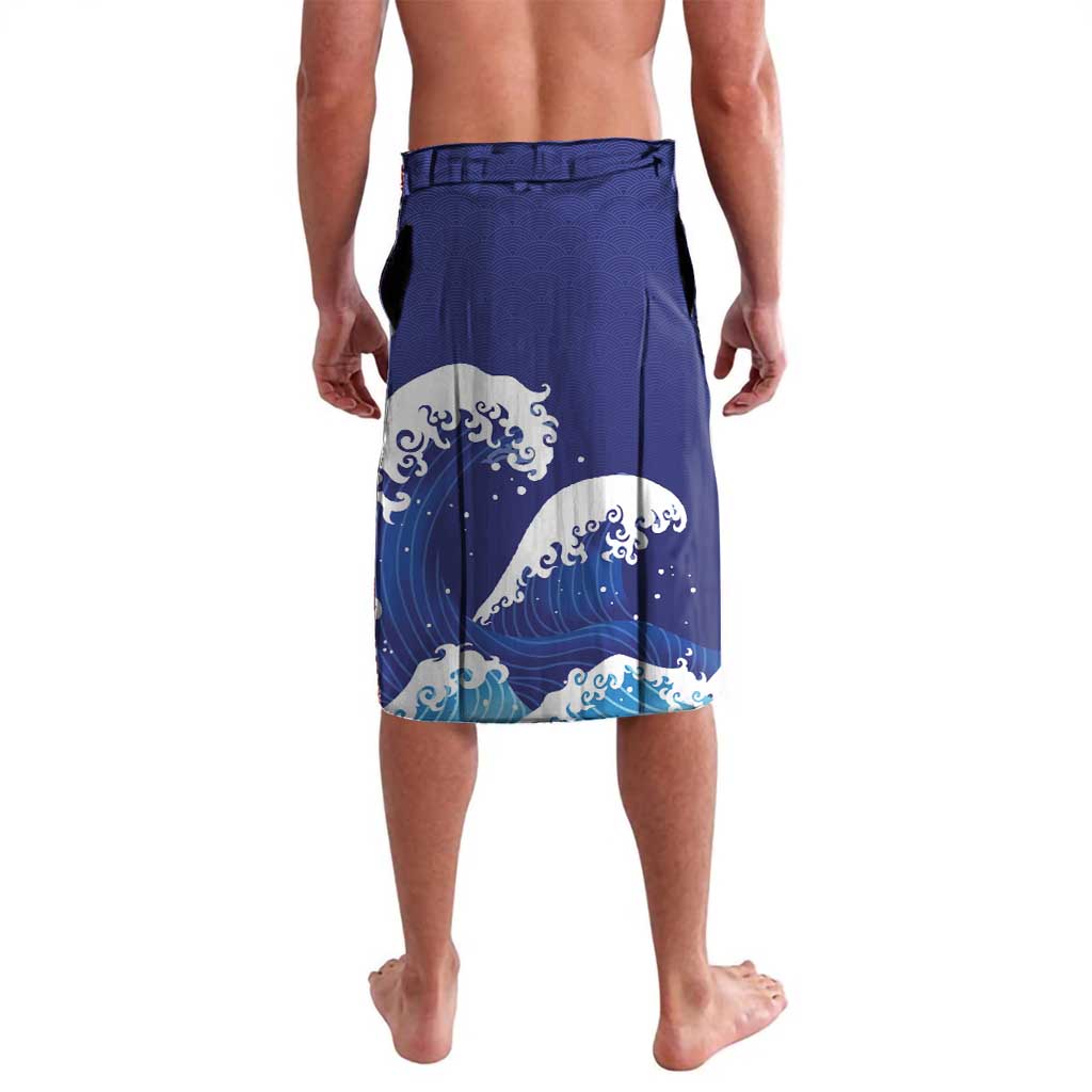 Japan Pacific Rugby Custom Lavalava Go Sakura Japanese Wave Pattern LT9 - Polynesian Pride