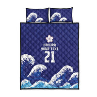 Japan Pacific Rugby Custom Quilt Bed Set Go Sakura Japanese Wave Pattern LT9 - Polynesian Pride