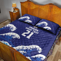 Japan Pacific Rugby Custom Quilt Bed Set Go Sakura Japanese Wave Pattern LT9 - Polynesian Pride