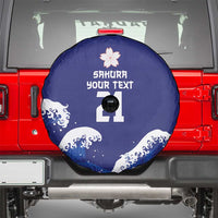Japan Pacific Rugby Custom Spare Tire Cover Go Sakura Japanese Wave Pattern LT9 - Polynesian Pride