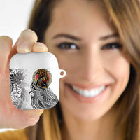 Japanese Samurai Warrior AirPods Case White Polynesian Tattoo Style LT9 White - Polynesian Pride
