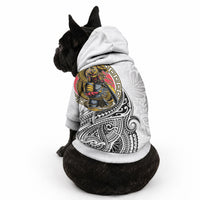 Japanese Samurai Warrior Pet Hoodie White Polynesian Tattoo Style LT9 - Polynesian Pride