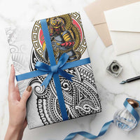 Japanese Samurai Warrior Wrapping Paper White Polynesian Tattoo Style LT9 - Polynesian Pride