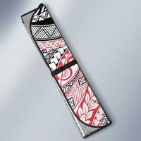 Japanese Samurai Warrior Auto Sun Shade Colorful Polynesian Tattoo Style LT9 - Polynesian Pride