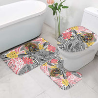 Japanese Samurai Warrior Bathroom Set Colorful Polynesian Tattoo Style LT9 - Polynesian Pride