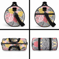 Japanese Samurai Warrior Duffle Bag Colorful Polynesian Tattoo Style LT9 - Polynesian Pride