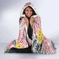 Japanese Samurai Warrior Hooded Blanket Colorful Polynesian Tattoo Style LT9 - Polynesian Pride