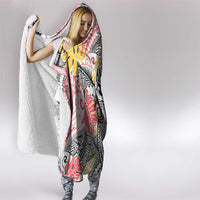 Japanese Samurai Warrior Hooded Blanket Colorful Polynesian Tattoo Style LT9 - Polynesian Pride