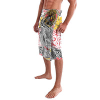 Japanese Samurai Warrior Lavalava Colorful Polynesian Tattoo Style LT9 - Polynesian Pride