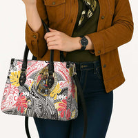 Japanese Samurai Warrior Leather Bag Colorful Polynesian Tattoo Style LT9 - Polynesian Pride