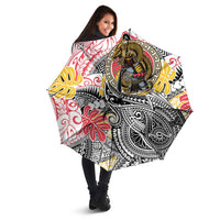 Japanese Samurai Warrior Umbrella Colorful Polynesian Tattoo Style LT9 - Polynesian Pride