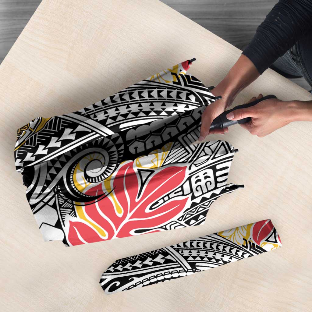 Japanese Samurai Warrior Umbrella Colorful Polynesian Tattoo Style LT9 - Polynesian Pride