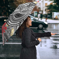 Japanese Samurai Warrior Umbrella Colorful Polynesian Tattoo Style LT9 - Polynesian Pride