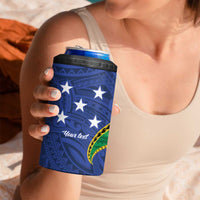 Solomon Islands Independence Day 1978 Personalised 4 in 1 Can Cooler Tumbler Polynesian Pattern with Flag Style LT9 - Polynesian Pride