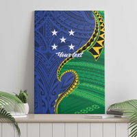 Solomon Islands Independence Day 1978 Personalised Canvas Wall Art Polynesian Pattern with Flag Style LT9 - Polynesian Pride