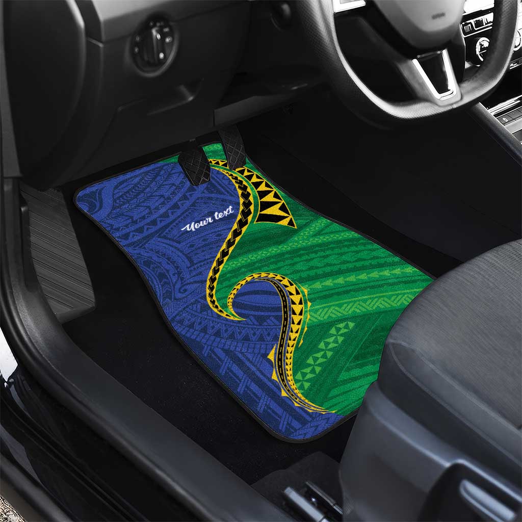 Solomon Islands Independence Day 1978 Personalised Car Mats Polynesian Pattern with Flag Style LT9 - Polynesian Pride