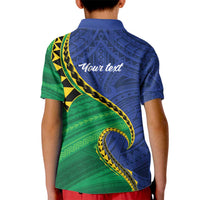 Solomon Islands Independence Day 1978 Personalised Kid Polo Shirt Polynesian Pattern with Flag Style LT9 - Polynesian Pride