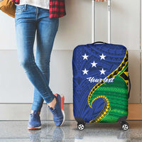 Solomon Islands Independence Day 1978 Personalised Luggage Cover Polynesian Pattern with Flag Style LT9 - Polynesian Pride