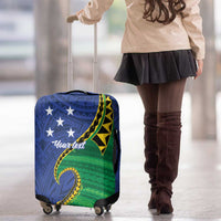 Solomon Islands Independence Day 1978 Personalised Luggage Cover Polynesian Pattern with Flag Style LT9 - Polynesian Pride