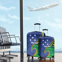 Solomon Islands Independence Day 1978 Personalised Luggage Cover Polynesian Pattern with Flag Style LT9 - Polynesian Pride