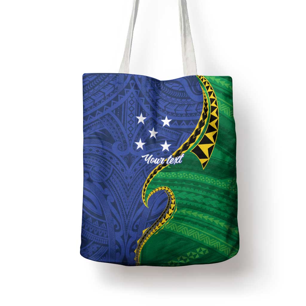 Solomon Islands Independence Day 1978 Personalised Tote Bag Polynesian Pattern with Flag Style LT9 - Polynesian Pride
