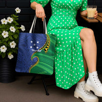 Solomon Islands Independence Day 1978 Personalised Tote Bag Polynesian Pattern with Flag Style LT9 - Polynesian Pride