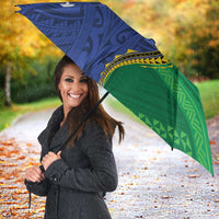 Solomon Islands Independence Day 1978 Personalised Umbrella Polynesian Pattern with Flag Style LT9 - Polynesian Pride