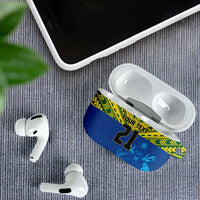 Solomon Islands Rugby Custom AirPods Case Simple Coat of arm Polynesian Pattern LT9 - Polynesian Pride